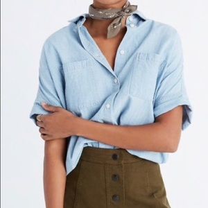 Madewell chambray courier shirt in buckley wash